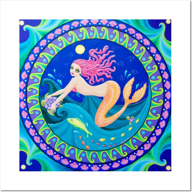 The Magical Midnight Mermaid Wall Art by SoozieWray